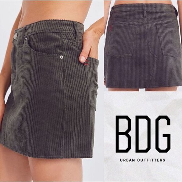 BDG frayed corduroy mini skirt - Picture 1 of 7